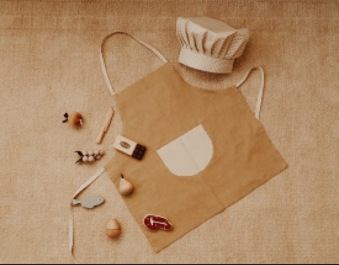 *Inglês* Molde Avental e Chapéu de Chef